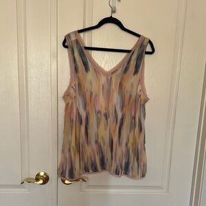 Torrid Multicolor Brushstroke Tank Top